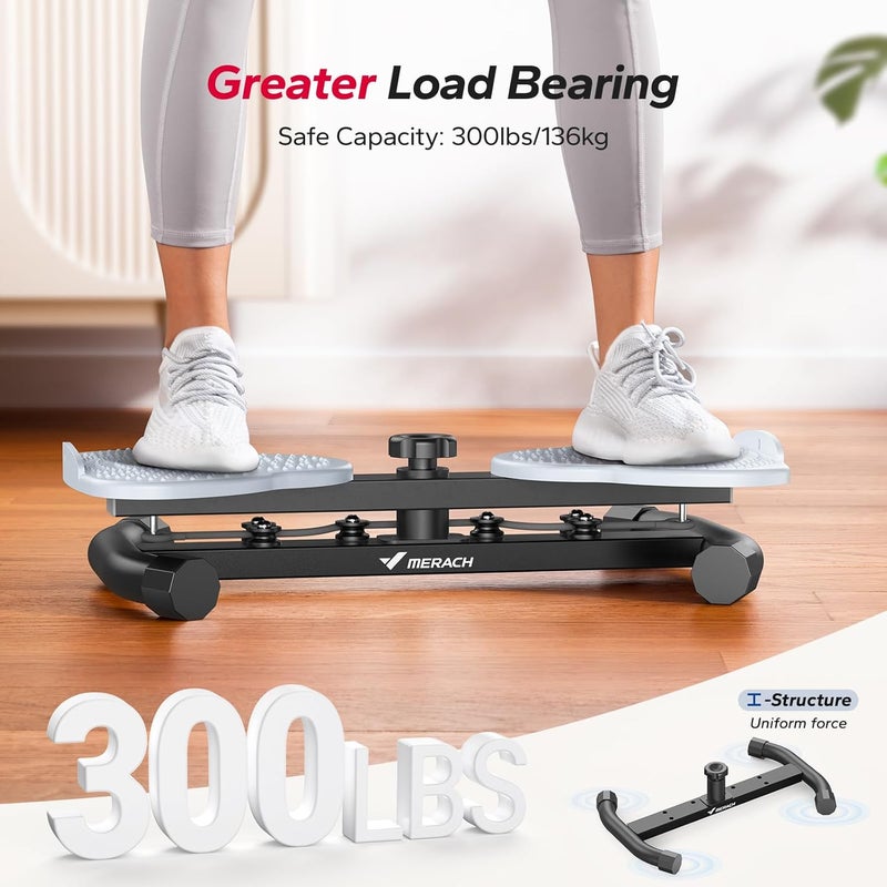 Merach Waist Twister Machine Exercise, Ab Twist Board with 300 lbs Weight Capacity, Abs Workout for Slim Waist and Core Ab Exercise, Noiseless Home Gym Equipment for Women Men - Image 3